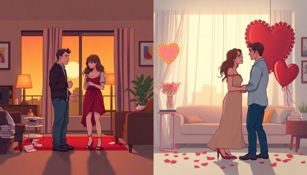 Реалистичная романтика: сцены любви без клише - иллюстрация