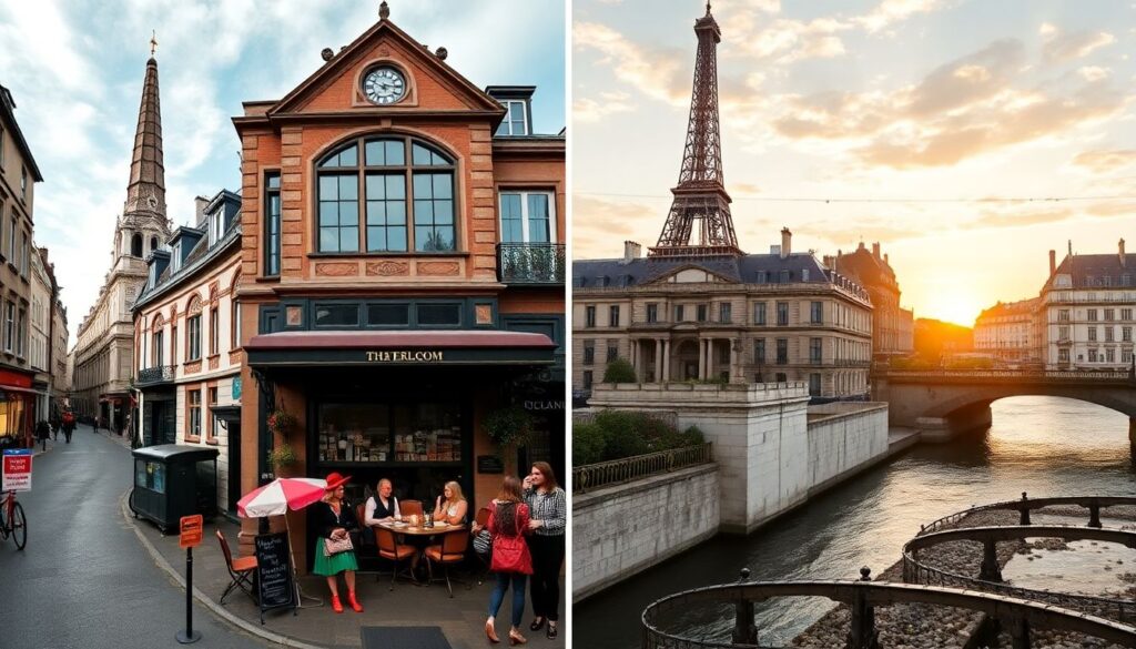 Кинематографический дорожный маршрут по городам мира - иллюстрация