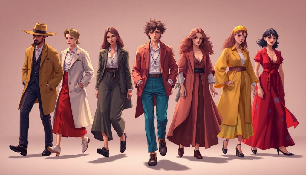 Влияние моды на стиль персонажей в фильмах - иллюстрация