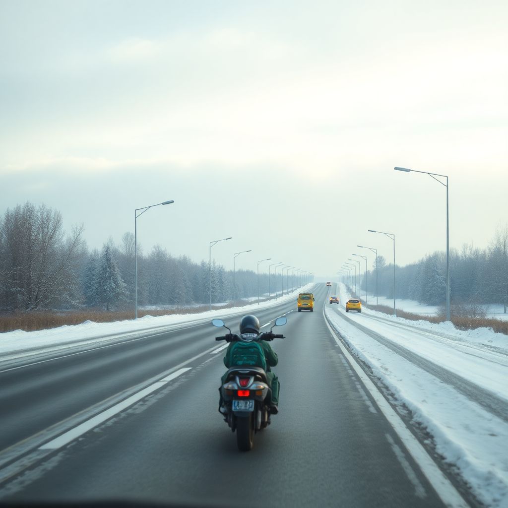 Зимняя шипованная резина обеспечивает безопасность на дороге